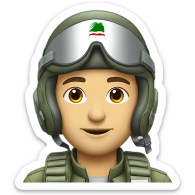Handsom fighter jet pilot Iran sticker