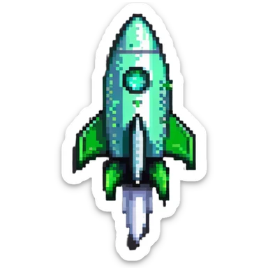 Green check mark with a rocket ship next to it, signifying a successful deployment sticker