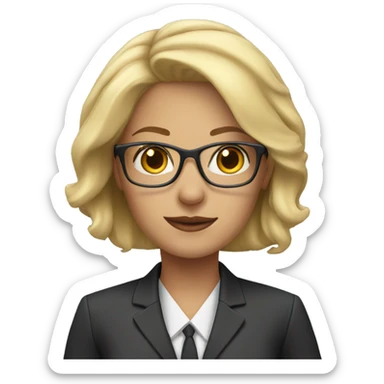 Female blond school principal sticker