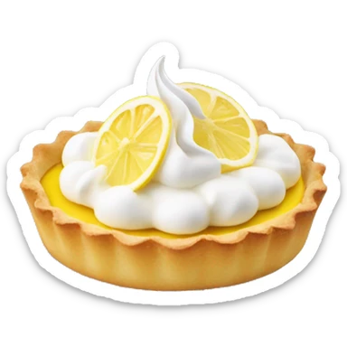 Lemon tartlet with meringue on top sticker