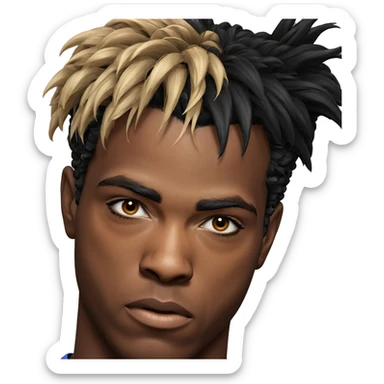 portrait of dark-skinned male sticker