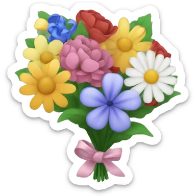 Bouquet of different flowers sticker
