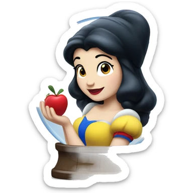Disney Snow White snow globe sticker
