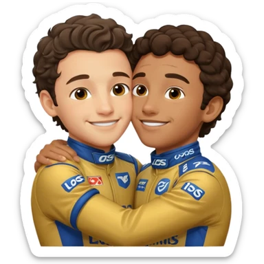 Lando Norris and Oscar piastri kissing sticker