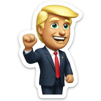 Trump celebrating  sticker