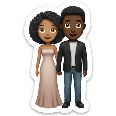 interracial couple sticker
