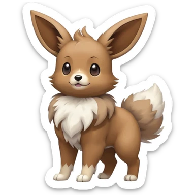  Buneary-Eevee-Rockruff-Hybrid (Full body) sticker
