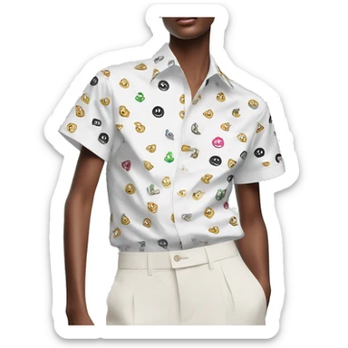 Christian Dior Oblique Short-Sleeved Shirt  sticker