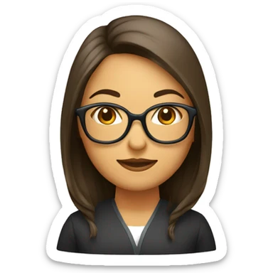 MUJER MOROCHA CON LENTES Y GRADUADA  sticker