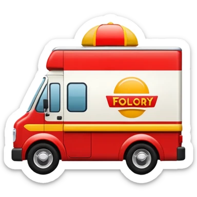 fast food delivery truck logo sticker