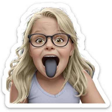 blonde girl with glasses outdoors sticker