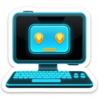 videogame on computer sticker