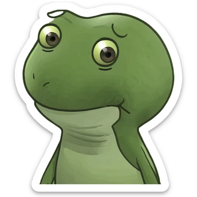 A two-leaf green sprout standing on a mound of brown soil sticker