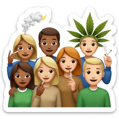 Sinners smoking weed sticker