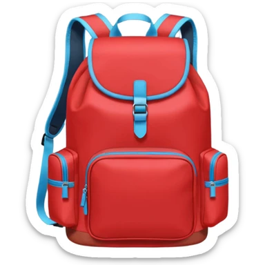 red bagpack sticker