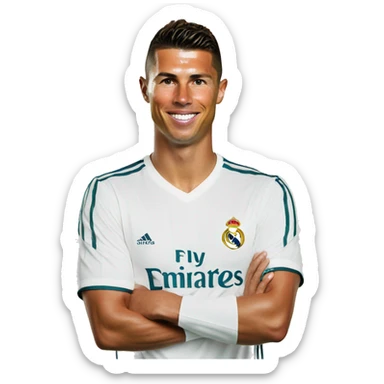 Real Madrid logo with ronaldo  sticker