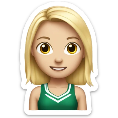 Blonde hair girl cheerleader sticker