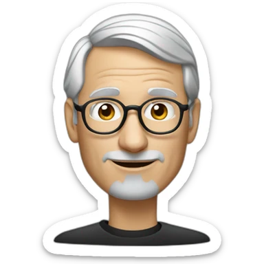 Steve Jobs wearing AirPods sticker