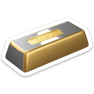 gold BAR gray sticker