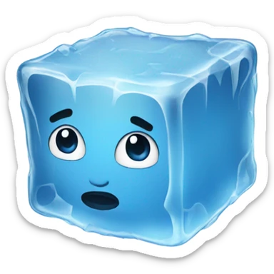 Ice cube sticker