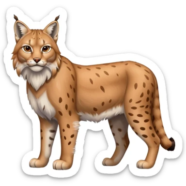 Eurasian Lynx in the snow beautiful aesthetic scenery (full body) sticker