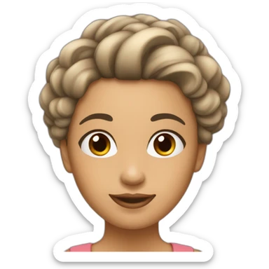 Coréenne au cheveux lisse sticker