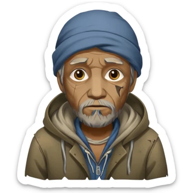 Poor homeless sticker