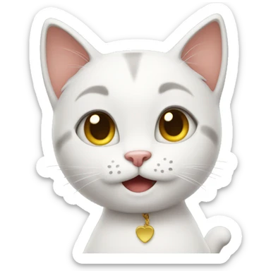 girl cat celebrating sticker