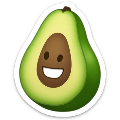 aguacate levantando pesas sticker