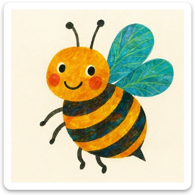 Eric carle bee sticker