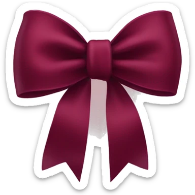 burgundy bow sticker