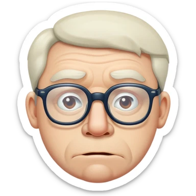 Goofy ugly sad British loser  sticker