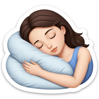 Brunette girl sleepin sticker