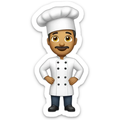 cuisinier qui monte une vidéo sticker