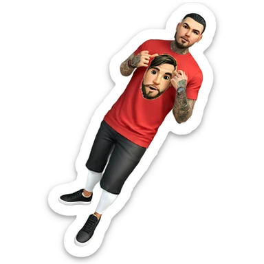 stylish male with tattoos sticker