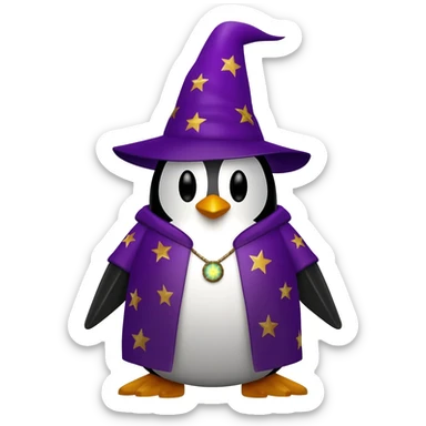 Penguin Wizard sticker
