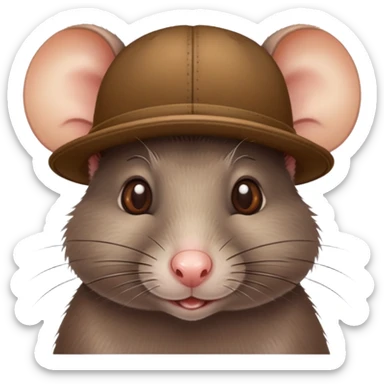 rat with a hat sticker