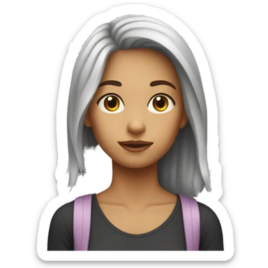 Wierd short girl  sticker