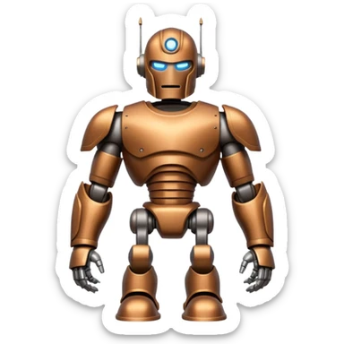 Greek Robot a giant and have good body made of iron and a good face like greek gods  sticker