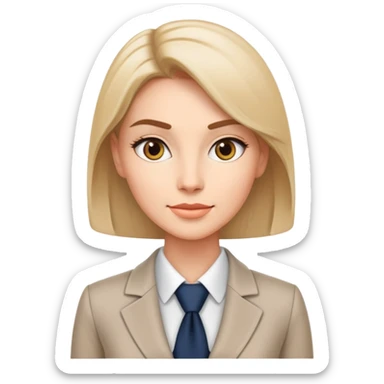 ceo woman confidently wears smart business attire sticker