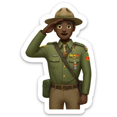 Zimbabwe scout salute sticker