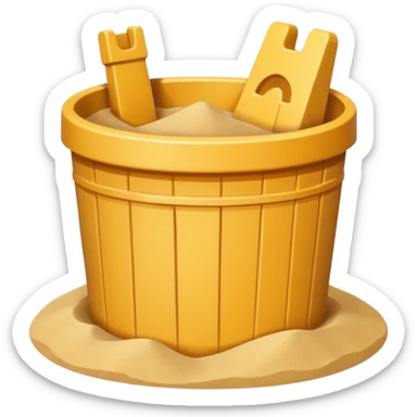 sand castle, Bucket-shaped castle sticker