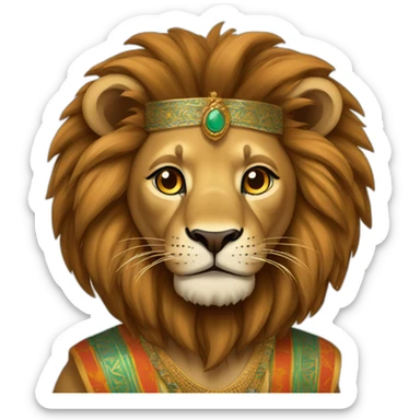 Lion portant une tenue marocaine sticker