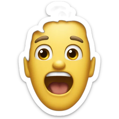 Cohete gritando sticker