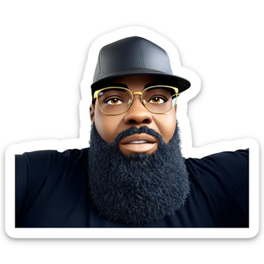 cool guy in cosplay hat sticker