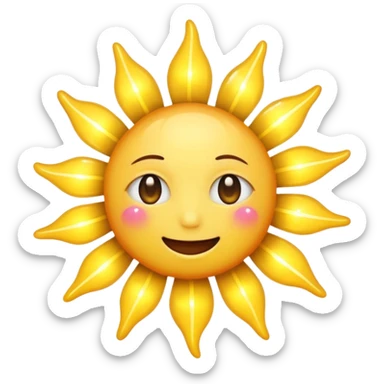 an emoji of a mix of a sparkle and sun sticker