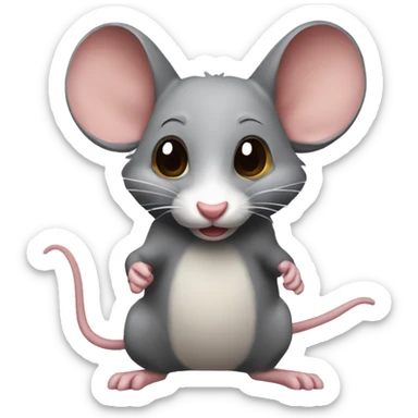 Ratón conbolas sticker