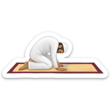 Muslim doing Sujood sticker