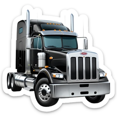 18 wheeler truck Peter belt  sticker