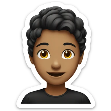 smiling girl in black shirt sticker